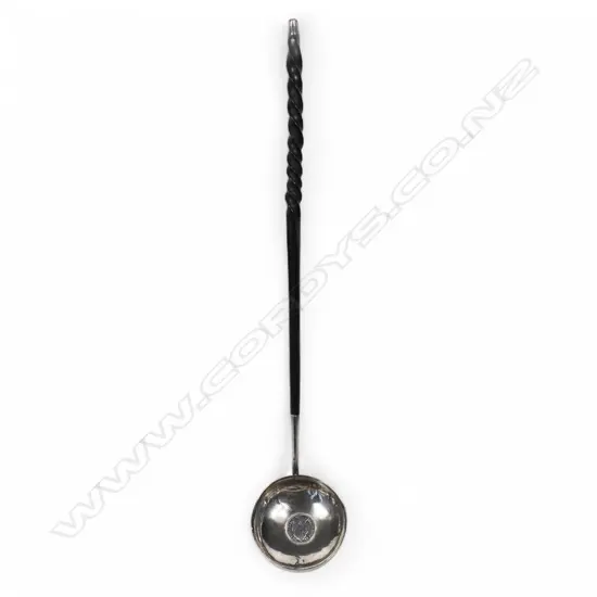 A George III silver and baleen large toddy ladle,