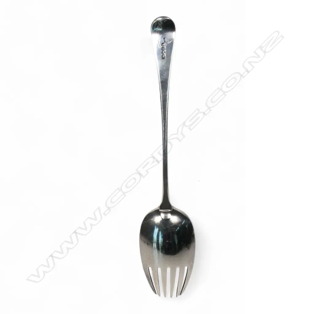 A George III silver large runcible spoon, Image 1++