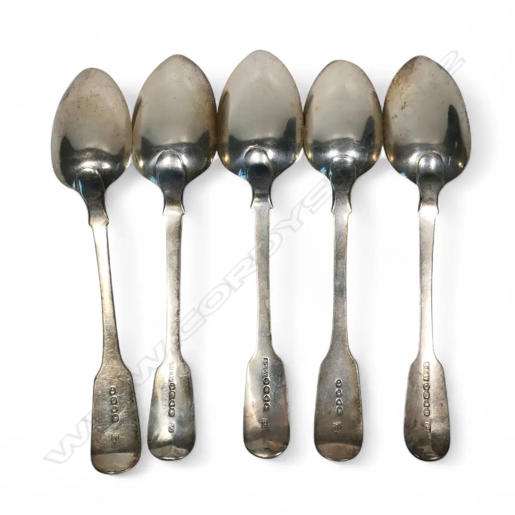 Five Victorian silver tablespoons, Image 1++