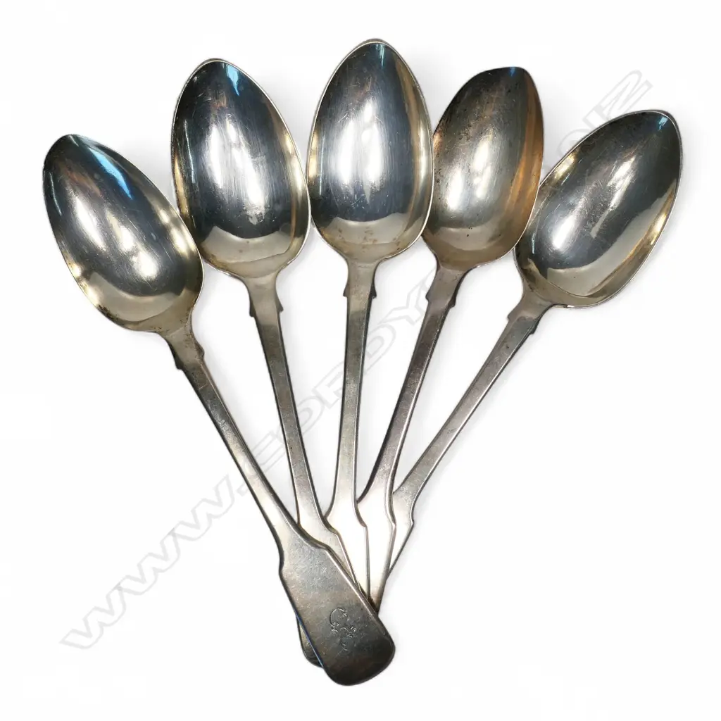 Five Victorian silver tablespoons, Image 1++