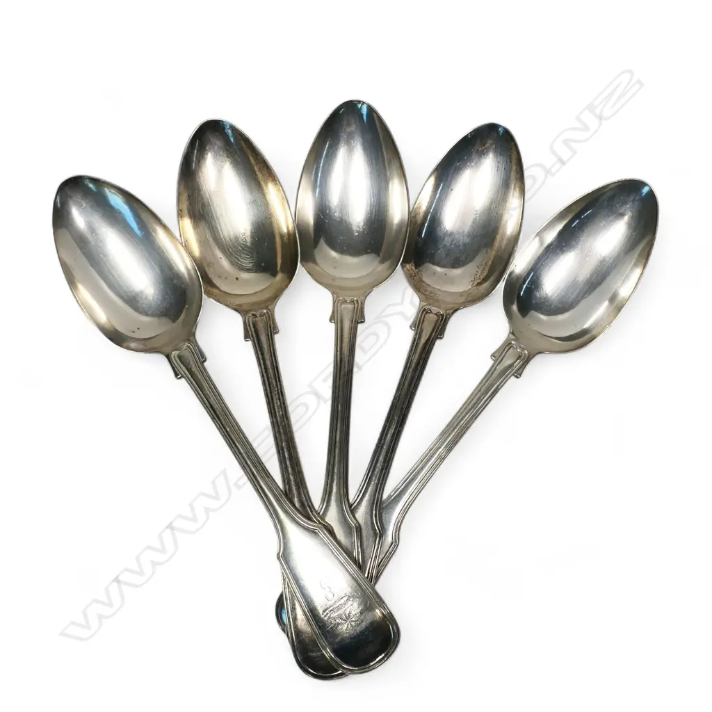 Five Victorian silver tablespoons, Image 1++