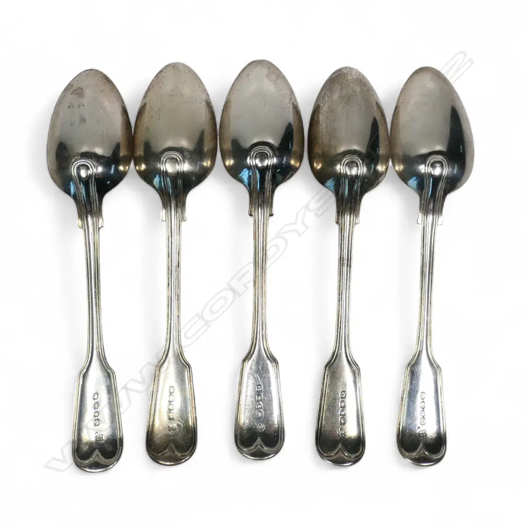 Five Victorian silver tablespoons, Image 1++