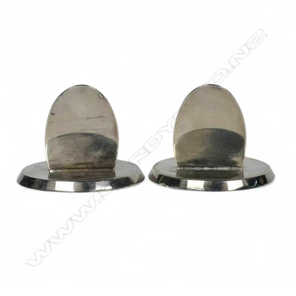 A pair of 1935 military silver King's Own Scottish Borderes menu holders, Image 1++