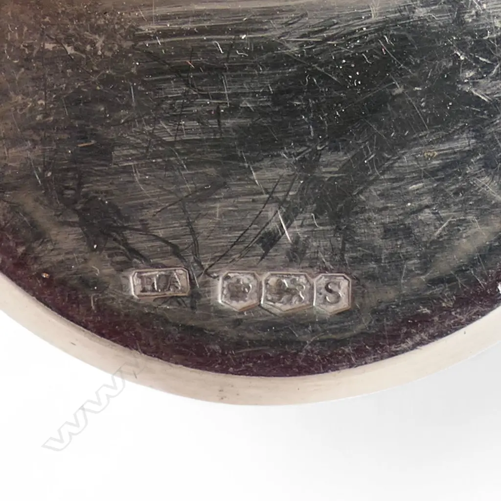 A pair of 1935 military silver King's Own Scottish Borderes menu holders, Image 1++
