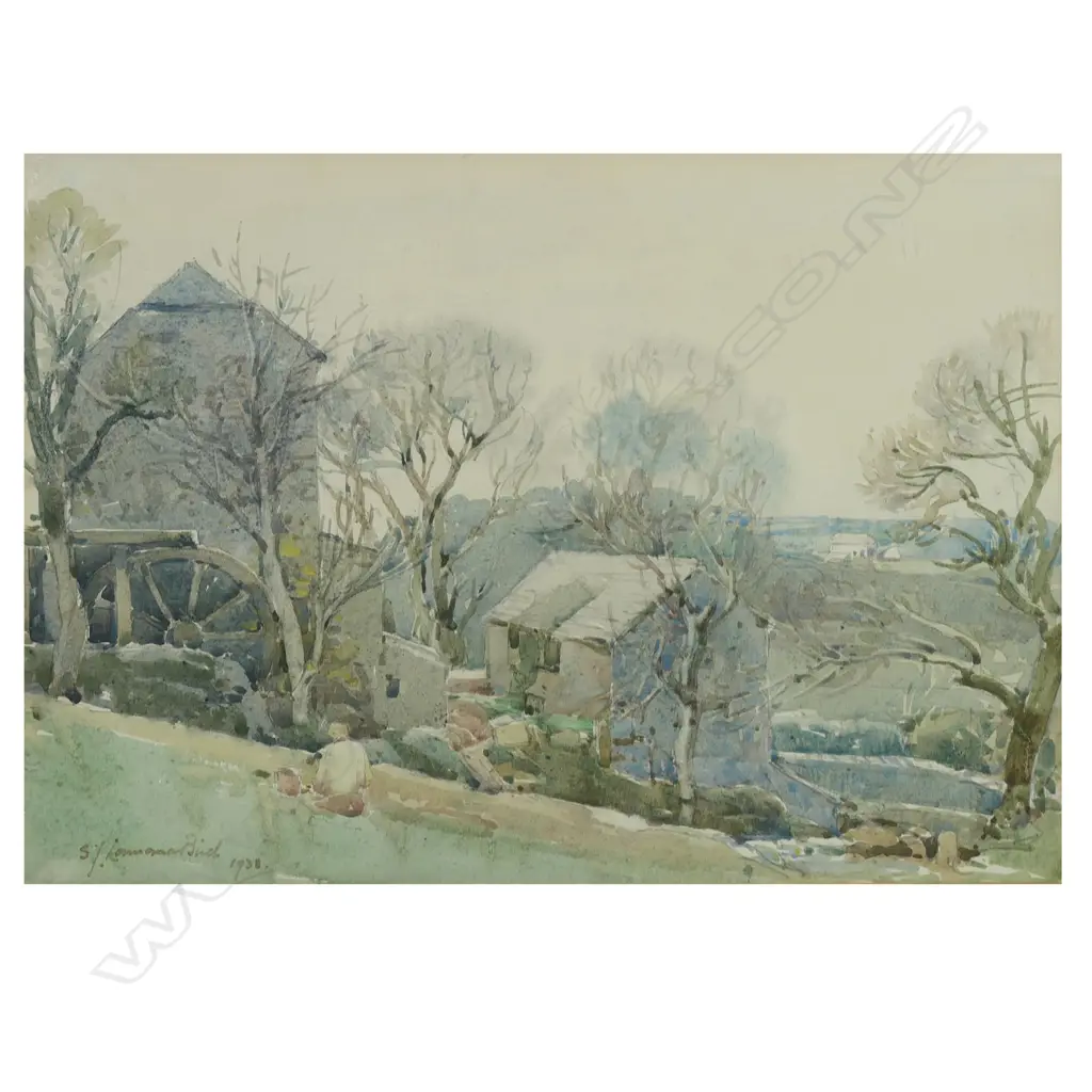 Samuel John Lamorna Birch (UK/NZ 1869-1955) 'Water Mill', Image 1++