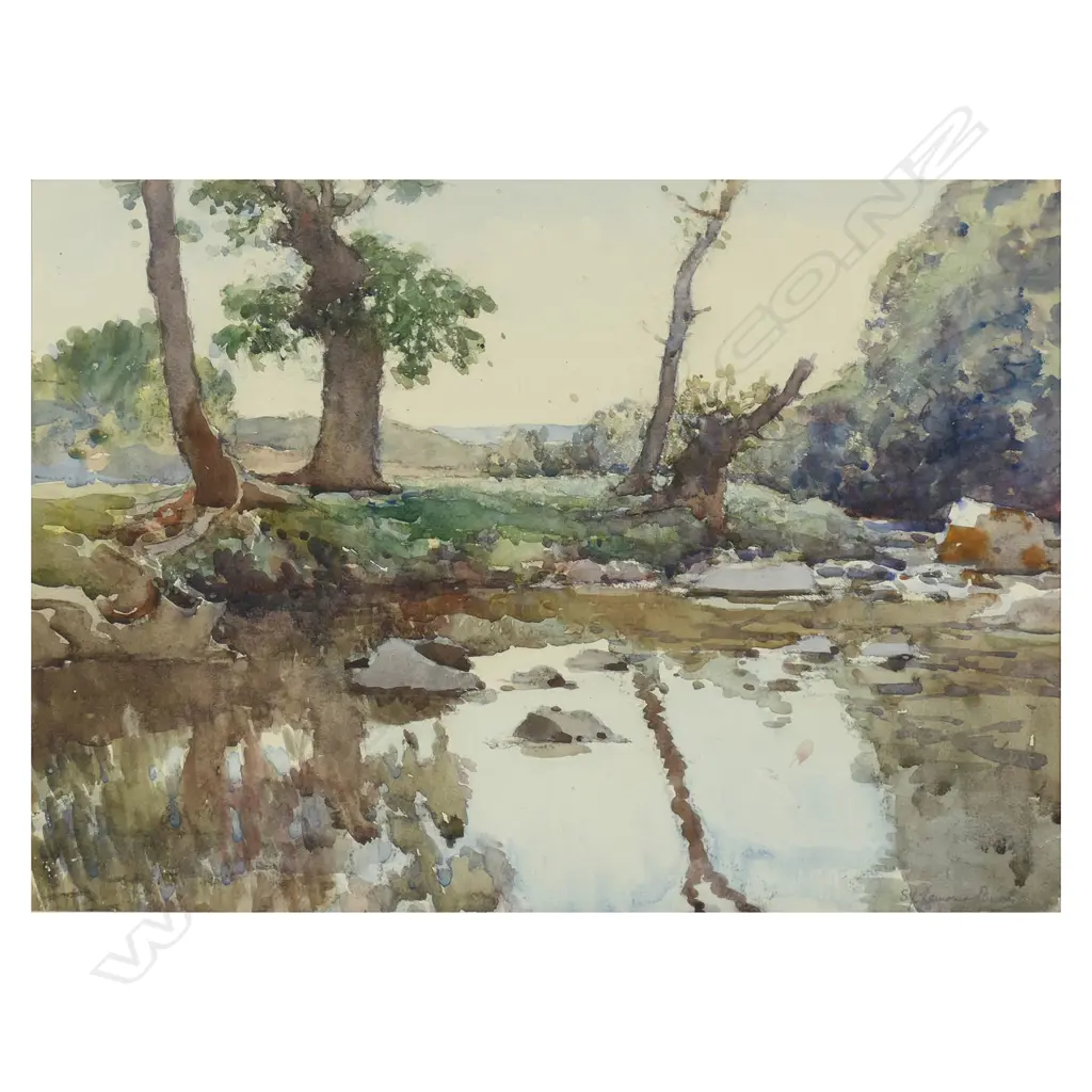 Samuel John Lamorna Birch (UK/NZ 1869-1955) River Ockment, Image 1++