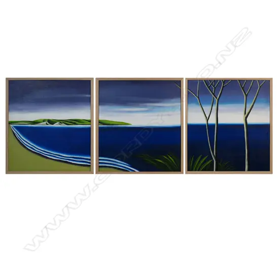 Michael Moore (NZ 1956-) Seascape triptych,