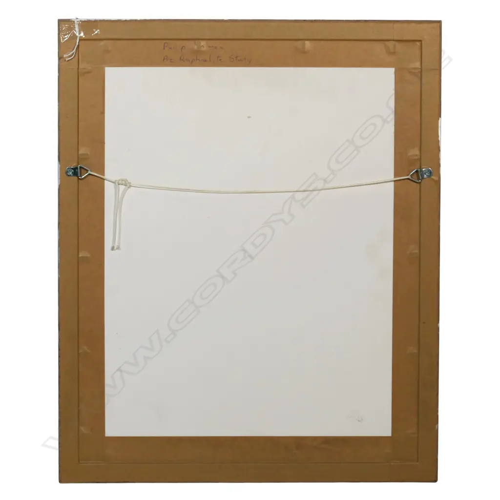 PHILIP HOLMES (NZ 1953-) 'PRE-RAPHAELITE STUDY', CONTE & LINSEED OIL ON PANEL, SIGNED, ENTITLED (verso), 200 x 155mm Image 1++