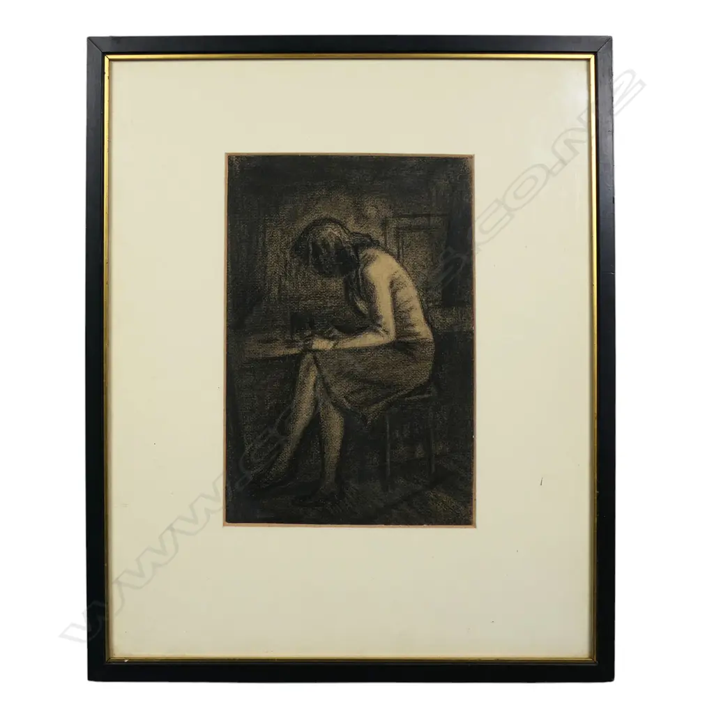 John Buckland-Wright (British 1897-1954) untitled seated woman, Image 1++