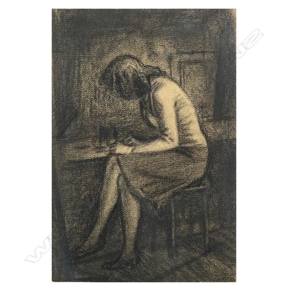 John Buckland-Wright (British 1897-1954) untitled seated woman, Image 1++