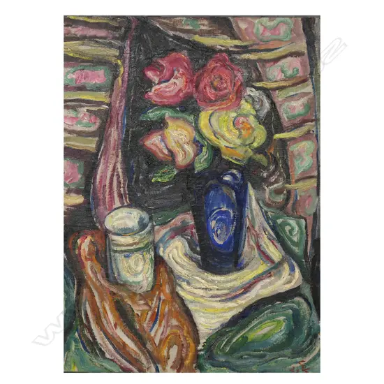 European artist unknown 'C.K.' still life,