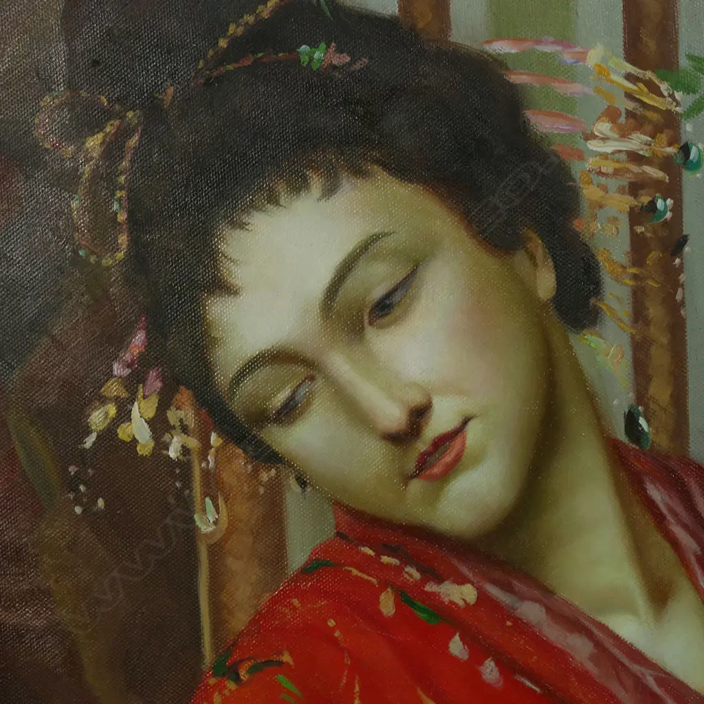 After Emile Villa - untitled interior scene with Japanese woman, Image 1++