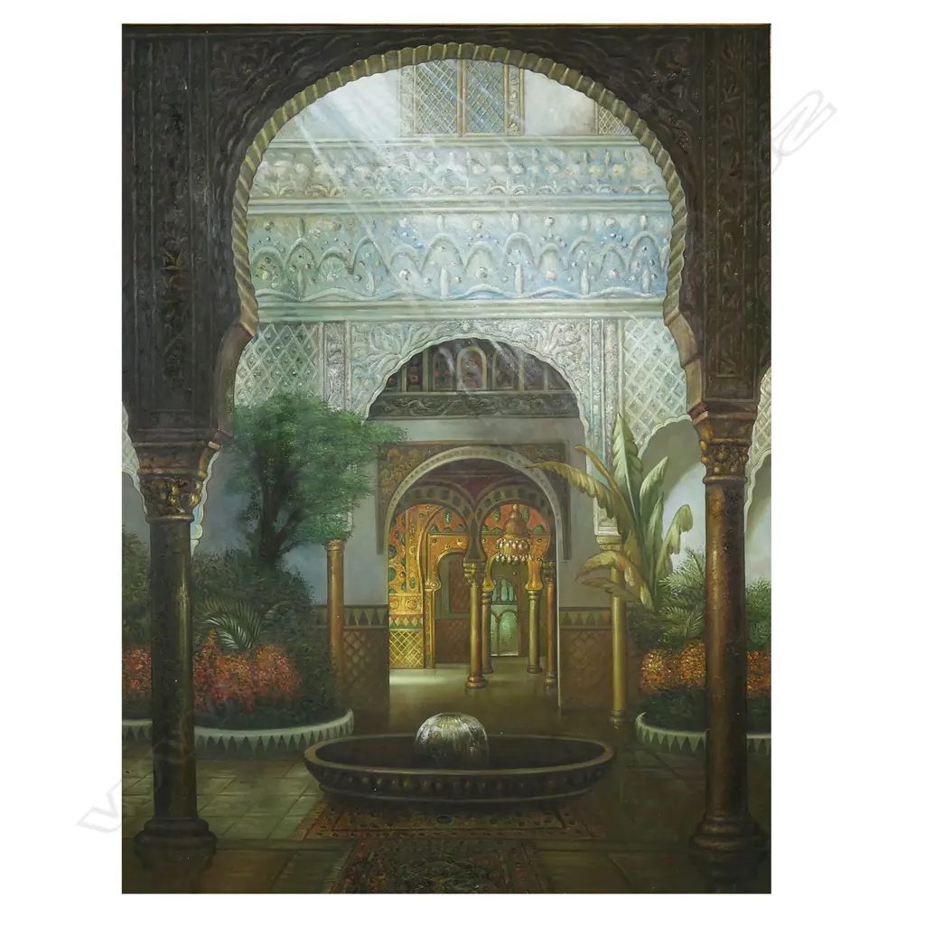 Artist unknown Moroccan Courtyard, Image 1++