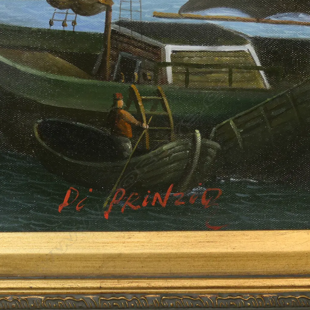 Di Prinzio (Late 20thC) 18thC View of London and the Thames with Somerset House, St. Paul's Cathedral and The Tower of London, Image 1++