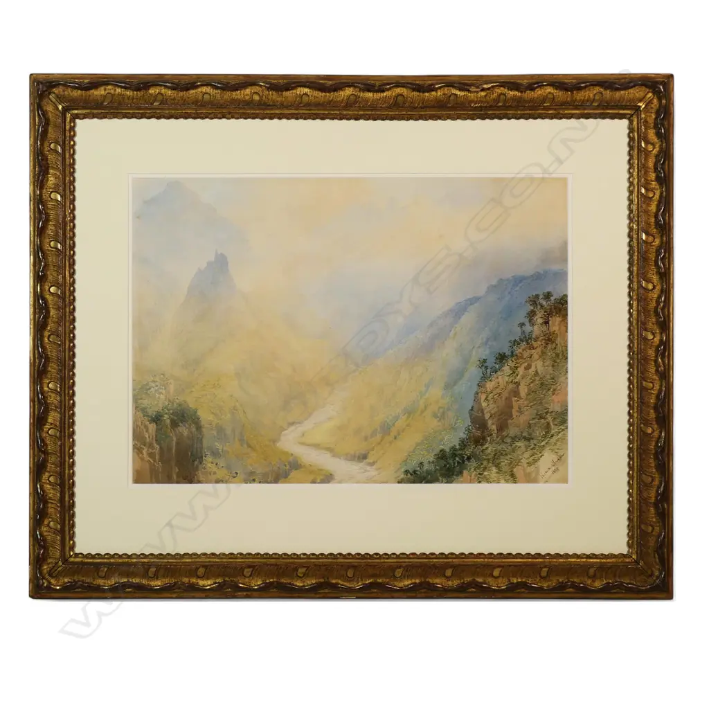 Nicholas Chevalier (1828-1902) untitled Alpine Valley, Image 1++