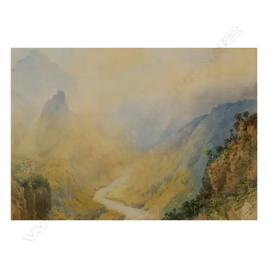 Nicholas Chevalier (1828-1902) untitled Alpine Valley,