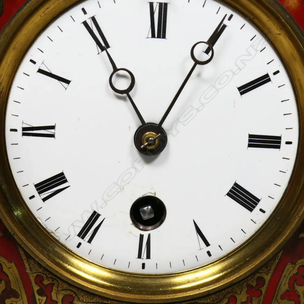 A 19thC French boulle mantel clock, Image 1++