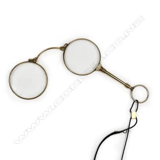 GOLD PLATED VINTAGE LORNGETTE SPECTACLES