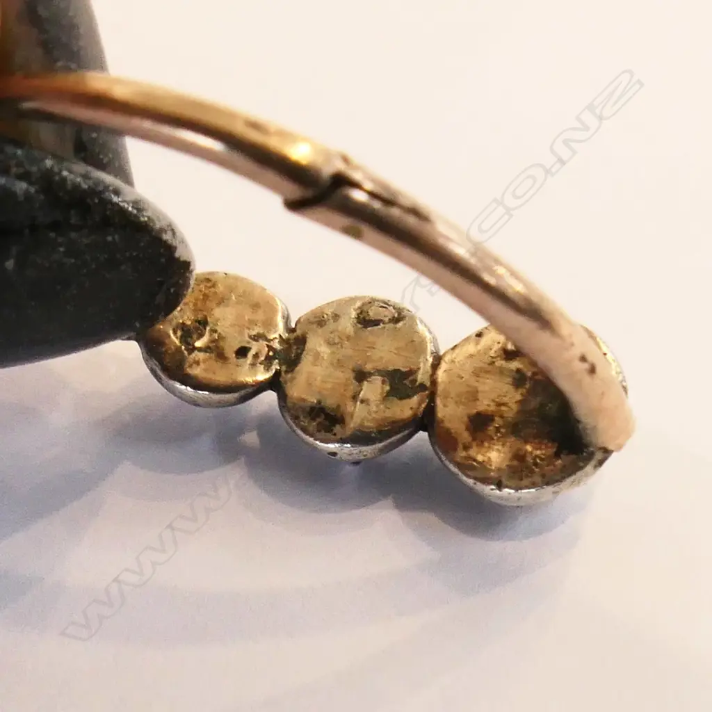 A pair of Georgian silver gilt and diamond earrings, Image 1++
