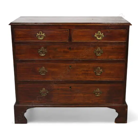 A Georgian mahogany small proportion chest,