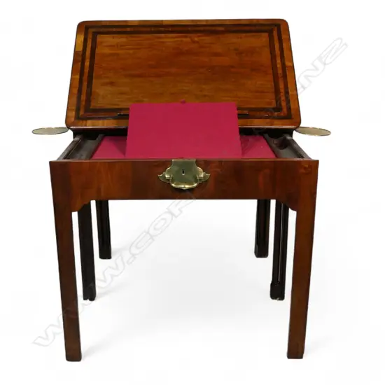 A Georgian mahogany architects table,