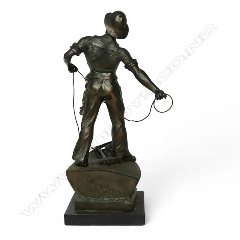 A large 19thC spelter nautical sculpture 'Secours' (Rescue), Image 1++