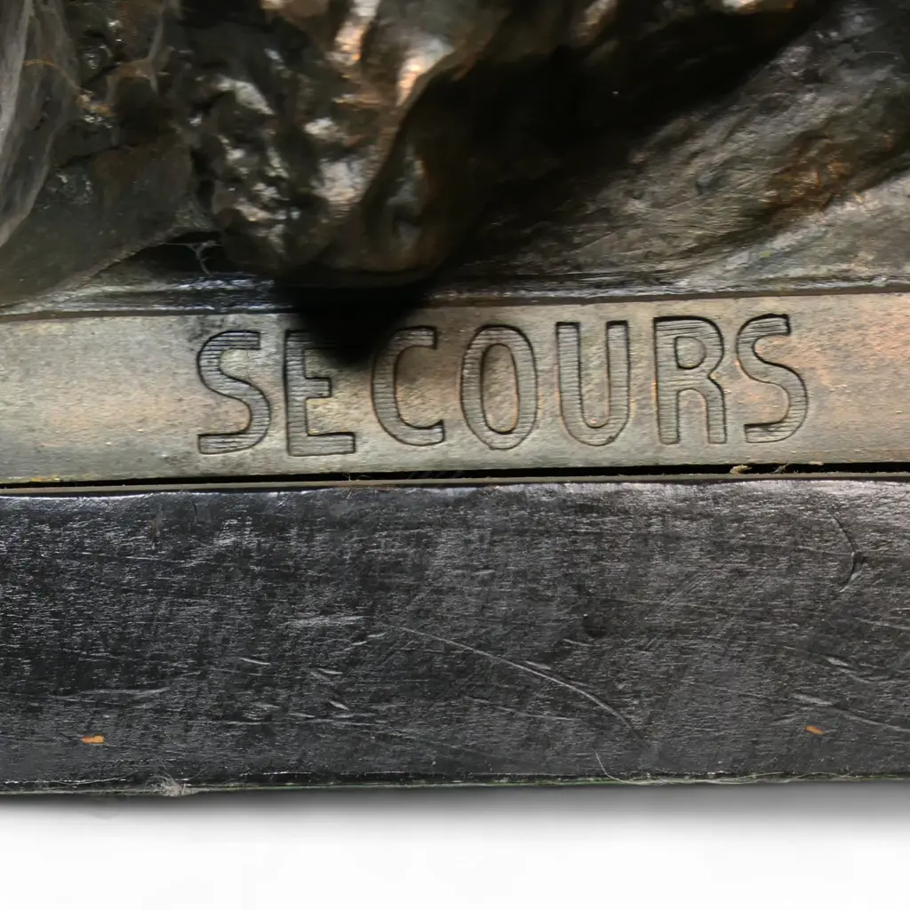 A large 19thC spelter nautical sculpture 'Secours' (Rescue), Image 1++