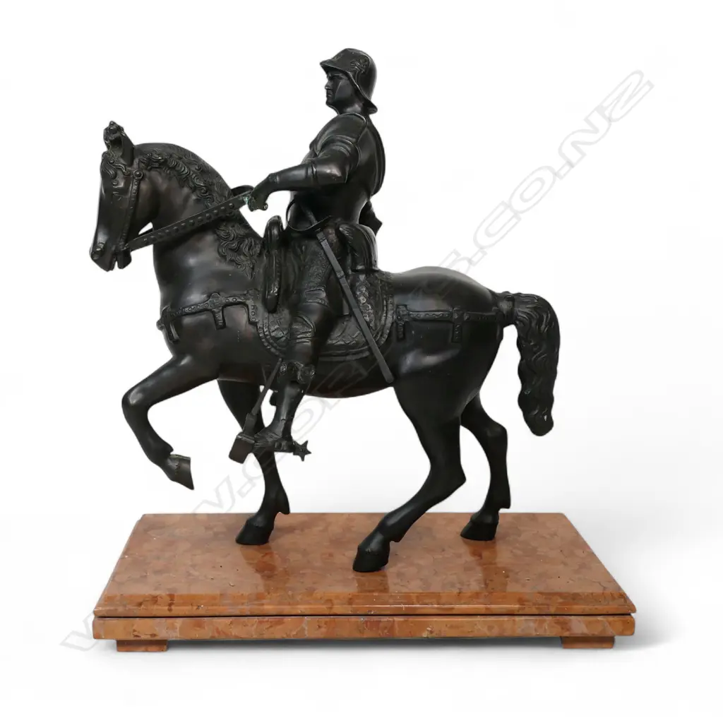 A large 20thC bronze equestrian statue of Bartolomeo Colleoni, Image 1++