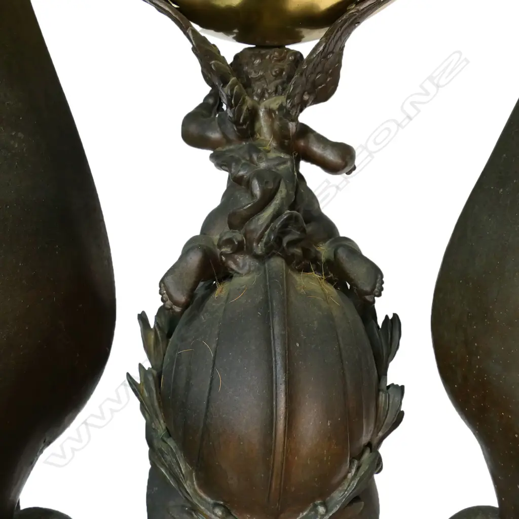A very impressive 19thC French monumental bronzed spelter statue of the Greek Goddess Athena mounted with a clock, Image 1++