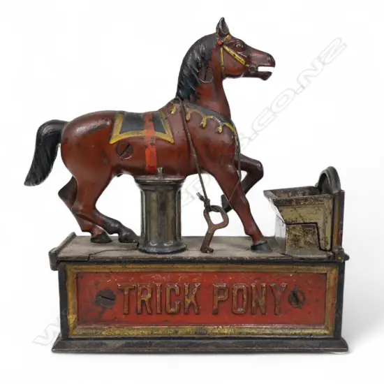 A Shepard Hardware (Buffalo, New York) 1885 patent 'Trick Pony' mechanical bank,