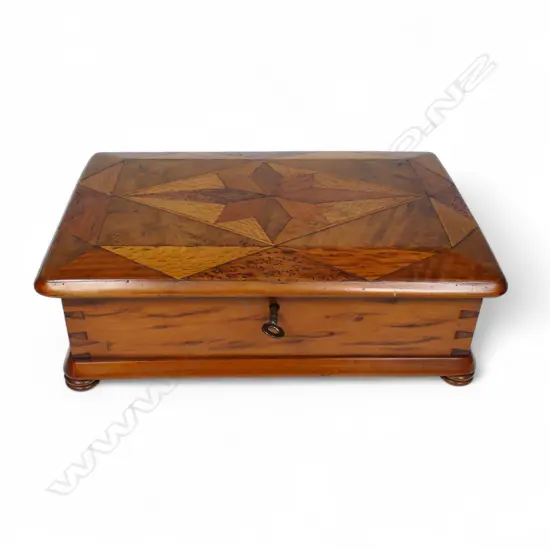 A colonial William Norrie mixed NZ woods box,