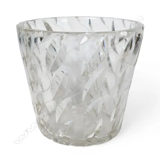 A Clyne Farquharson crystal vase,