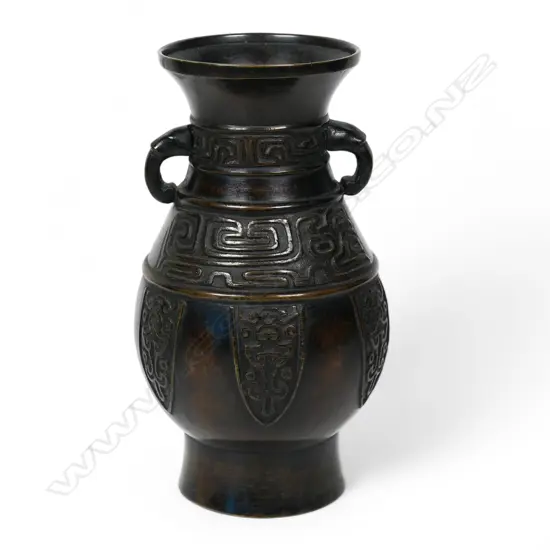 An old oriental archaic style baluster vase,