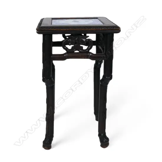 A small Chinese hardwood vase table,