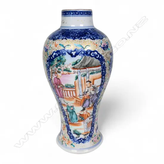 An 18th/19thC Chinese export famille rose baluster vase,