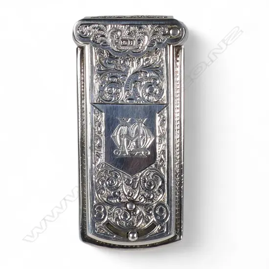 A Victorian silver fancy needle case,