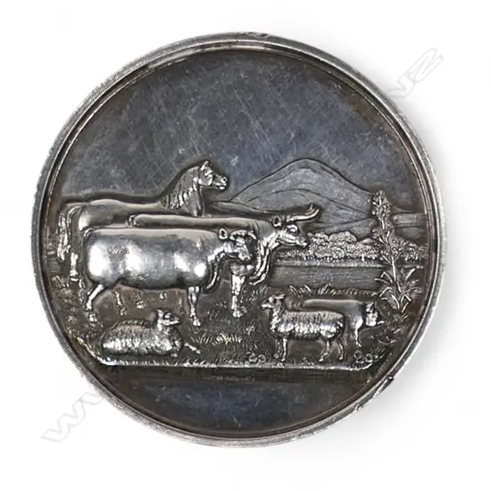 19thC silver "North Otago Agricultural and Pastoral Association Otago instituted 1863" medal