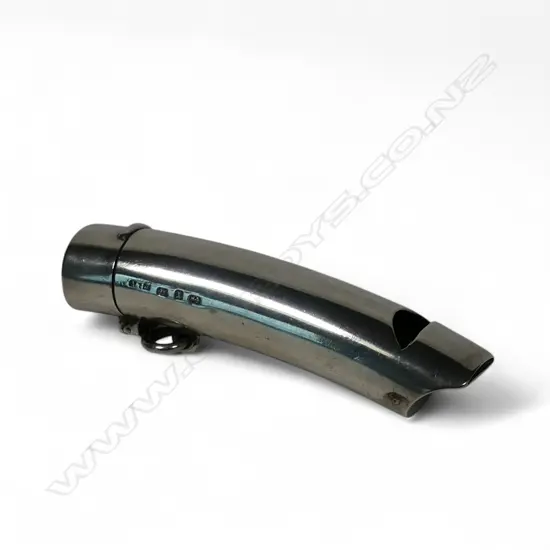 A rare late Victorian silver combination whistle-vesta case,