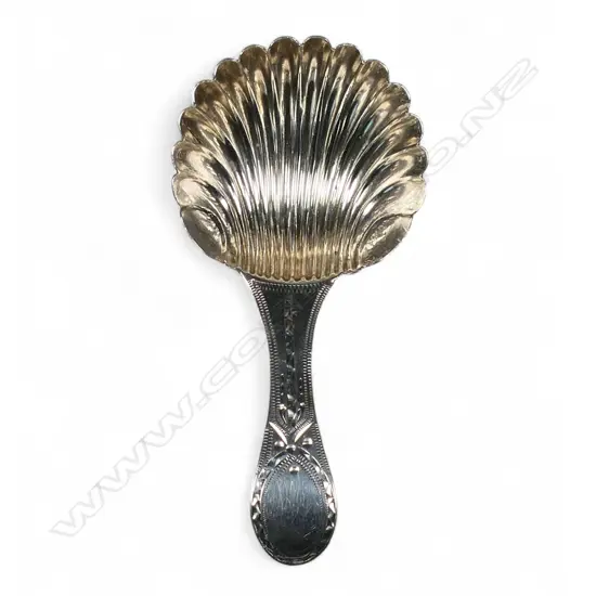 A George III Peter & Anne Bateman silver caddy spoon,