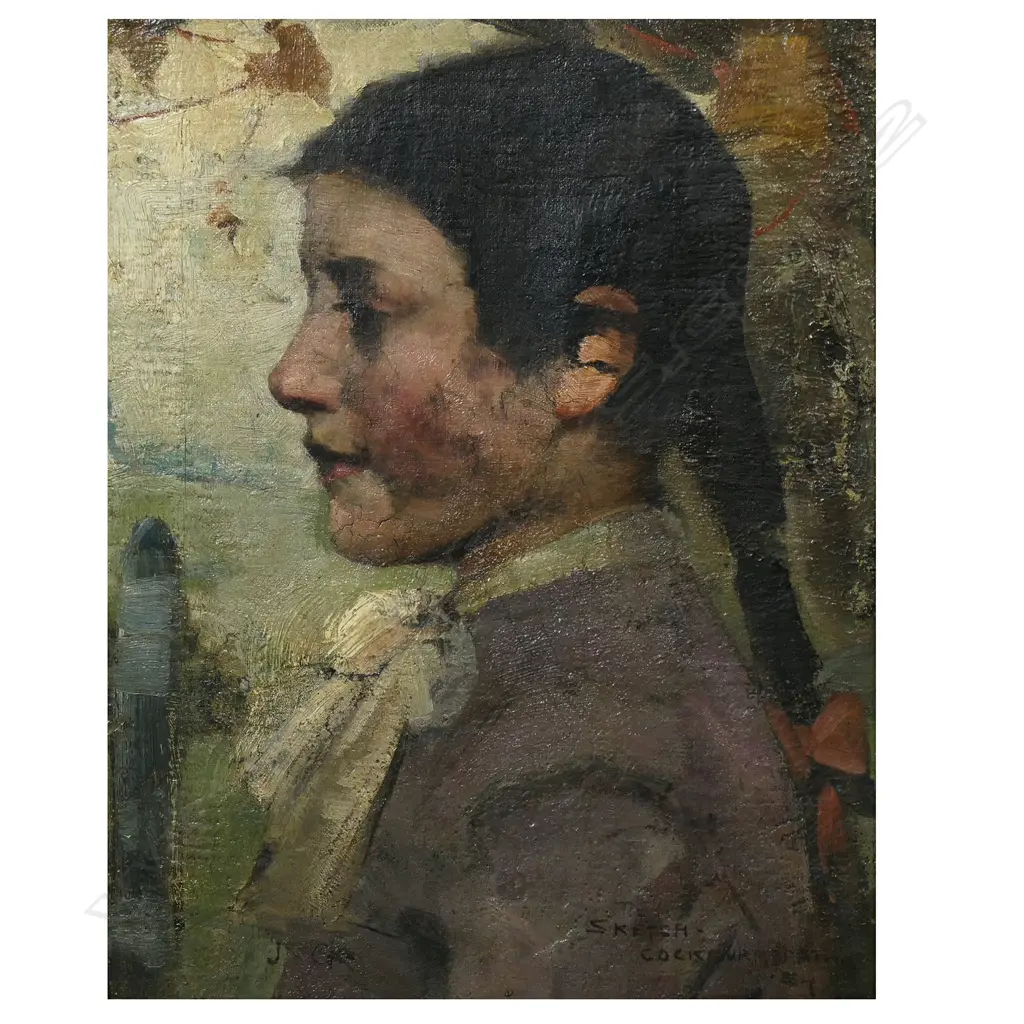 Sir James Guthrie RA PRSA (1859-1930) 'Sketch' (for 'Schoolmates'), Image 1++