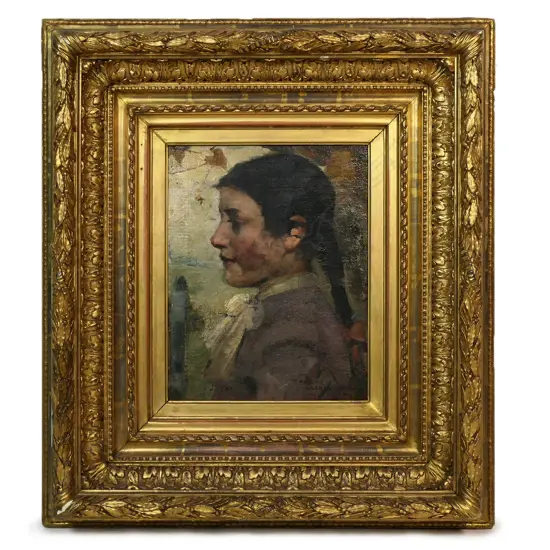 Sir James Guthrie RA PRSA (1859-1930) 'Sketch' (for 'Schoolmates'),