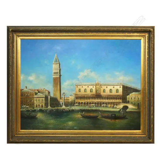 Roco (Late 20thC) 'Piazza San Marco (St. Mark's Square) and the Grand Canal Venice,