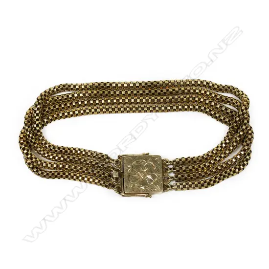 A Victorian 15ct gold bracelet,