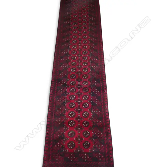 A hand knotted Turkman runner,