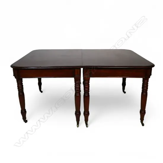 An early 19thC Australian colonial cedar D-end dining table,