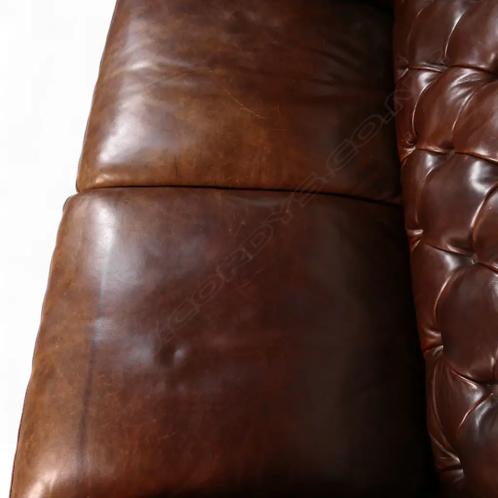 A La-Z-boy leather two-seater roll arm sofa, Image 1++