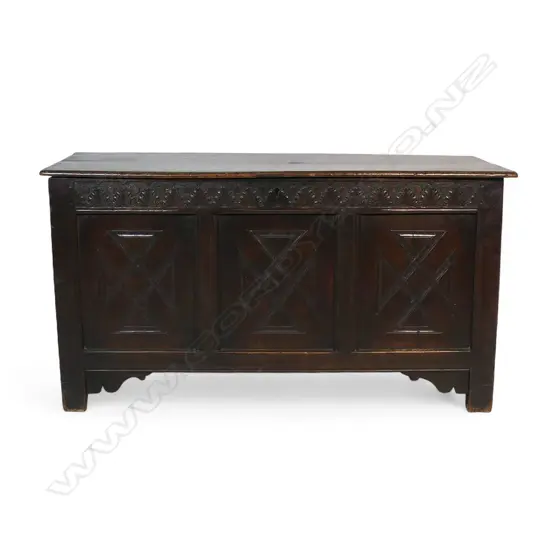 A George III oak coffer,
