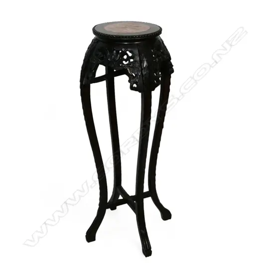 A Chinese rosewood vase stand,