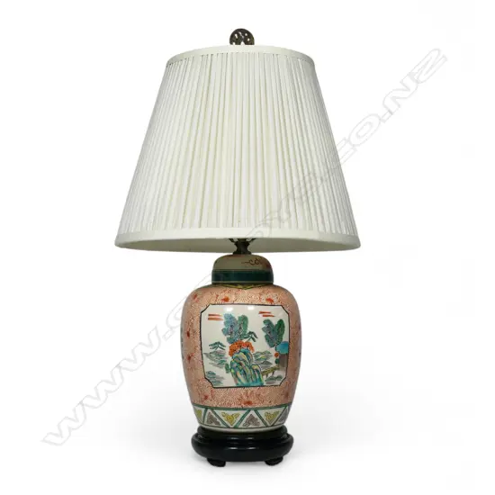 A vintage Chinese ginger jar table lamp,