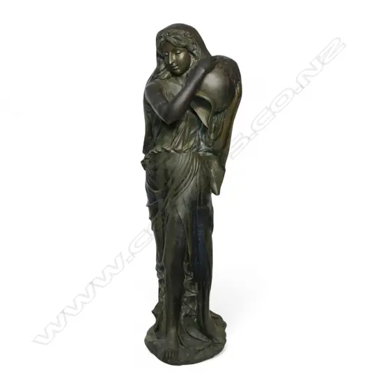 A large and impressive bronze of a classical woman,